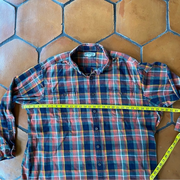 Duluth Trading CO Men's 3XL Tall Plaid Flannel Relaxed Fit Button Shirt Pockets - Picture 6 of 7